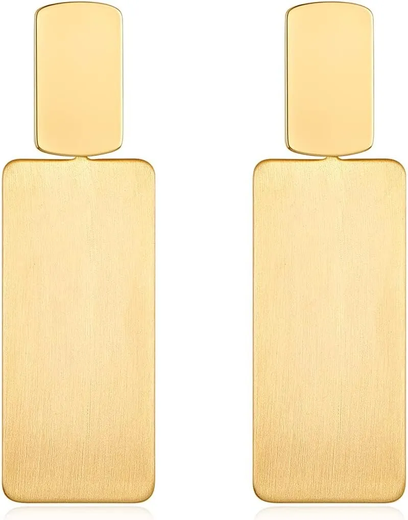 Gold Drop Dangle Earrings Long Dangle Earrings for Women Geometric Earrings