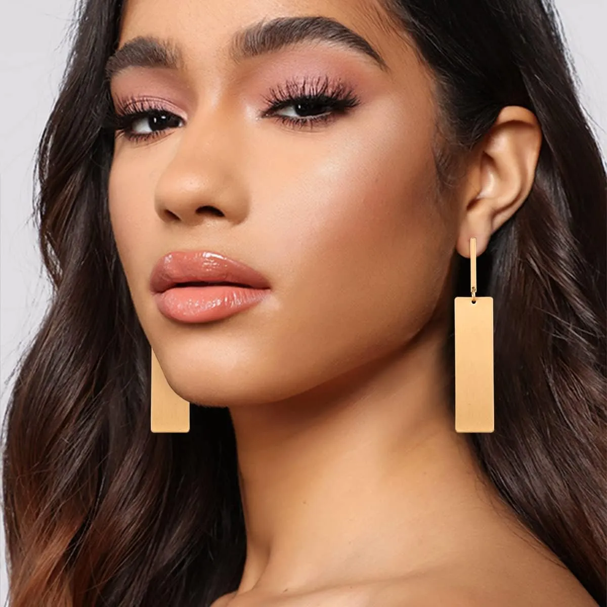 Gold Drop Dangle Earrings Long Dangle Earrings for Women Geometric Earrings