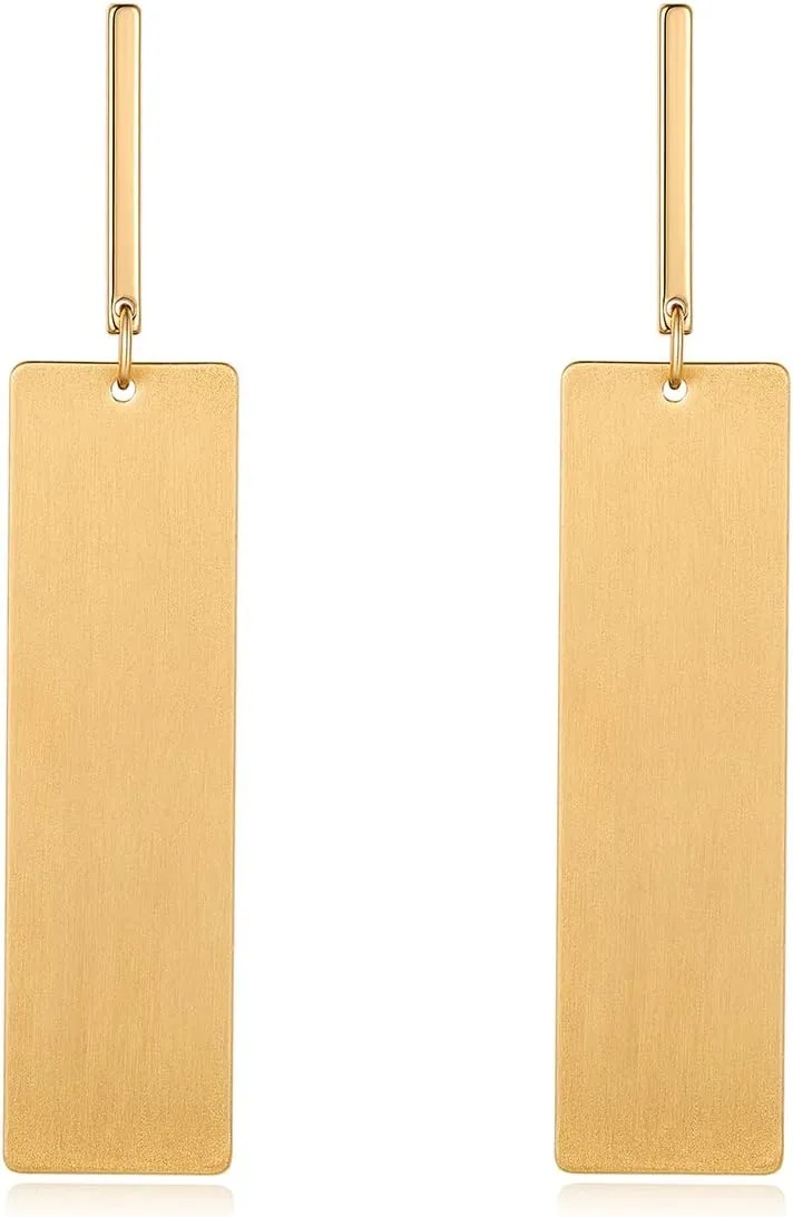 Gold Drop Dangle Earrings Long Dangle Earrings for Women Geometric Earrings