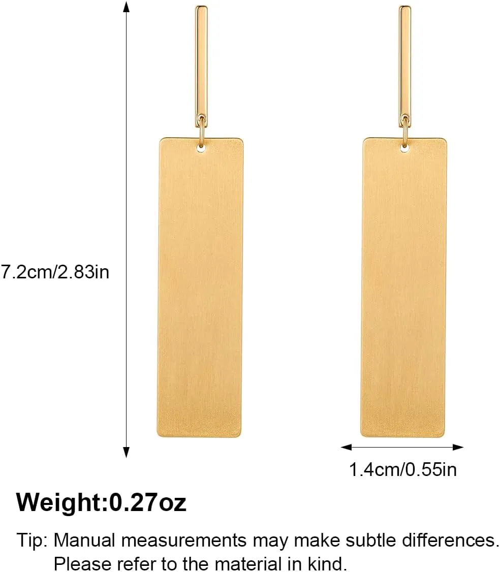 Gold Drop Dangle Earrings Long Dangle Earrings for Women Geometric Earrings