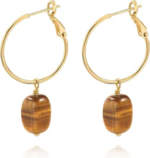 Gold Huggie Hoop Earrings with Charms Fashion Pearl Drop Dangle Earrings for Women Handmade Karma Circle Jewelry for Ladies Lightweight Pearl Earrings on Christmas