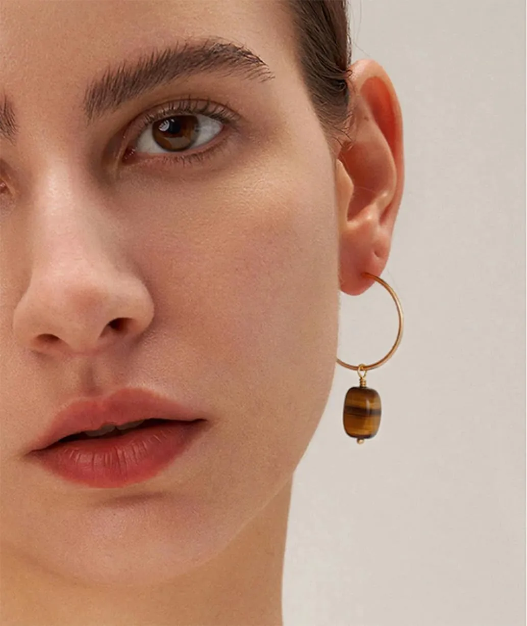 Gold Huggie Hoop Earrings with Charms Fashion Pearl Drop Dangle Earrings for Women Handmade Karma Circle Jewelry for Ladies Lightweight Pearl Earrings on Christmas