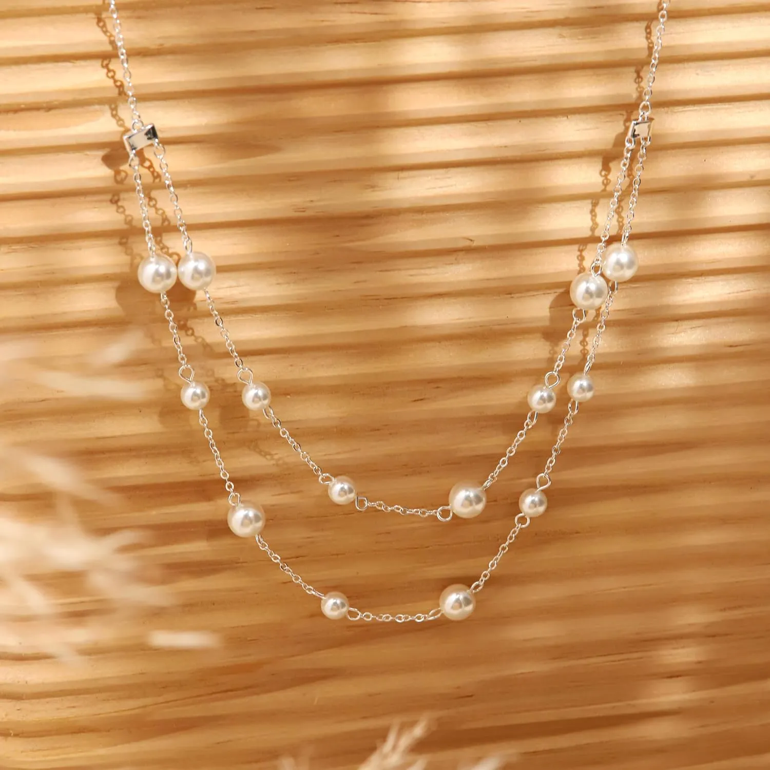 Gold Pearl Necklaces for Women, 14K Natural Freshwater Dainty Pearl Choker Necklaces for Women, Elegant Jewelry for Mom, Wife - Valentine's Day, Anniversary, Wedding Gift