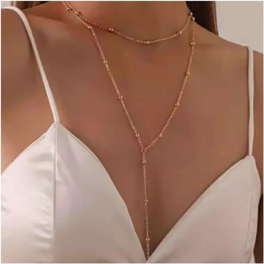 Gold Silver Cross Necklace Stack For Women Chain Necklaces Set Simple Dainty Diamond Jewelry Gift