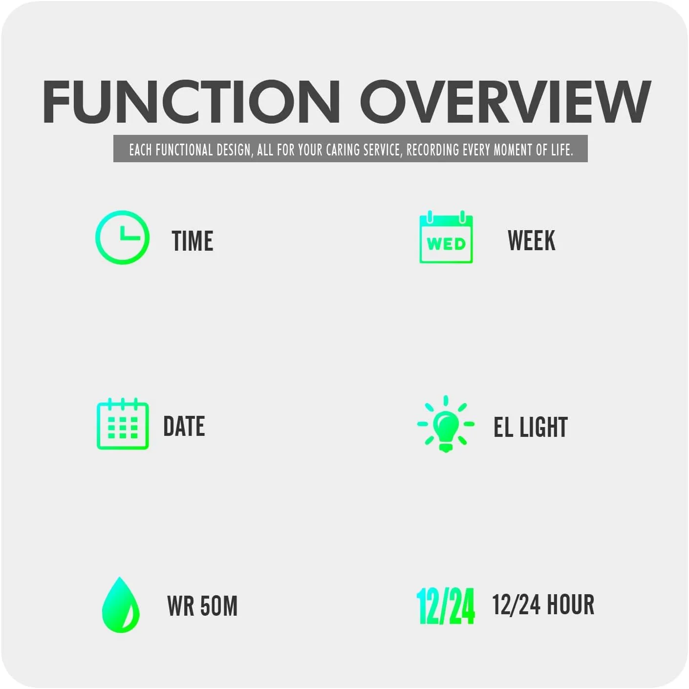 Gosasa Fashion Womens Men's Digital Watch Unisex Big Numbers Dial Rectangular Face Waterproof Silicone Strap LED Watches