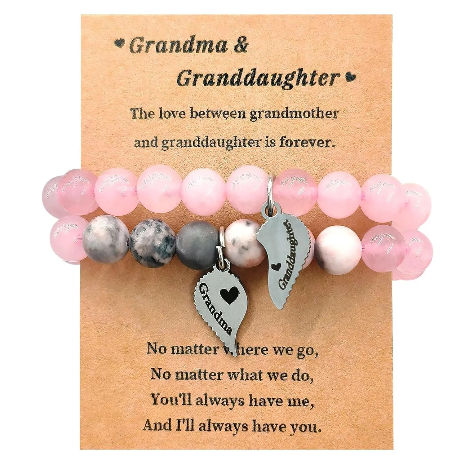 Granddaughter Bracelets Gifts from Grandma Matching Bracelets, Gifts for Grandmother Granddaughter, Anniversary Birthday Mothers Day Gifts for Grandma Bracelets Kids Graduation Gifts for Granddaughter