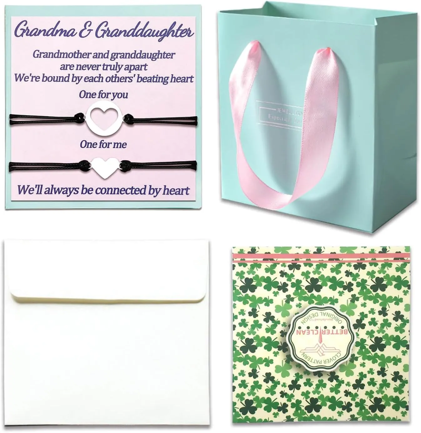 Granddaughter Gifts from Grandma Nana Gift for Granny Granddaughter Matching Bracelets 2 Granddaughters String Bracelet from Grandmother Mimi Gifts Mothers Day Gifts Jewelry for Women Birthday Gift Set of 2 3 PCS
