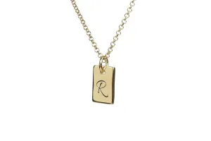 Handwritten Name Necklace - Rectangle Pendant - Custom Text Pendant - Personalized Jewelry
