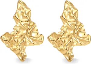 HANGINTHERE Chunky Gold Earrings for Women,18K Gold Plated,Gifts for Women