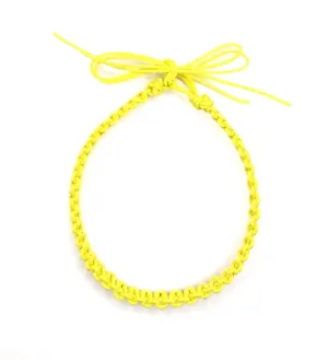Hemp Anklet Adjustable Tie On (Simple Yellow)