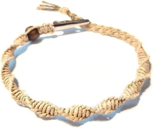 Hempnotic Spiral Adjustable Natural Hemp Anklet