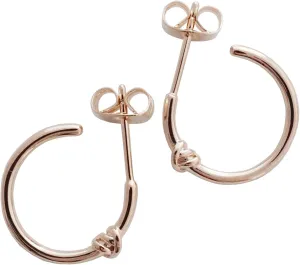 HONEYCAT Knotted Hoop Earrings in Gold, Rose Gold, or Silver | Minimalist, Delicate Jewelry