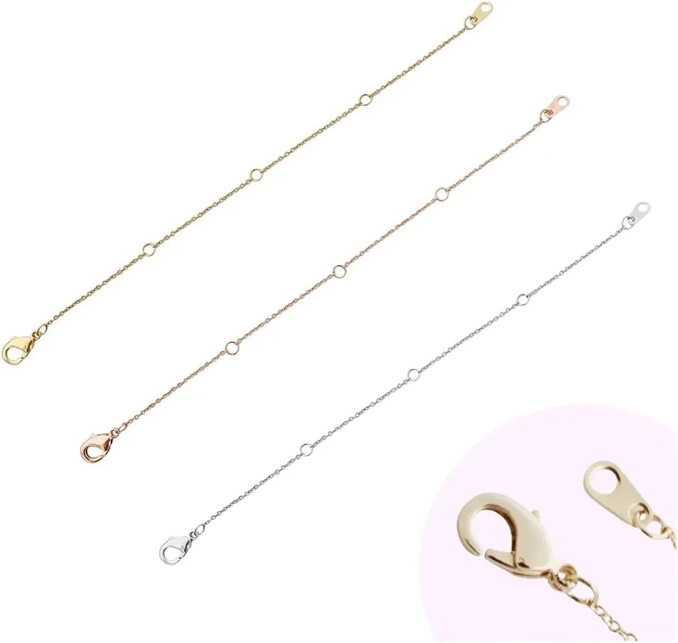 Honeycat Thin Chain Necklace Jewelry Extender Adjustable Extender (Adjustable betweeen 1.5", 2", 2.5", 3", 3.5", 4", 4.5", 5") | Minimalist, Delicate Jewelry
