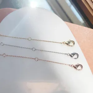 Honeycat Thin Chain Necklace Jewelry Extender Adjustable Extender (Adjustable betweeen 1.5", 2", 2.5", 3", 3.5", 4", 4.5", 5") | Minimalist, Delicate Jewelry