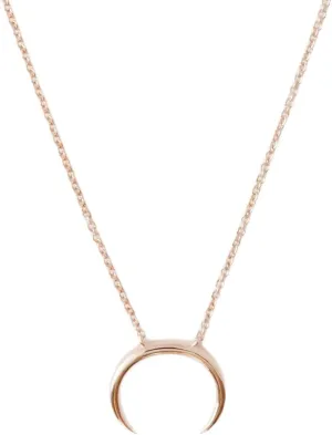 HONEYCAT Tiny Crescent Horn Necklace in Gold, Rose Gold, or Silver | Minimalist, Delicate Jewelry