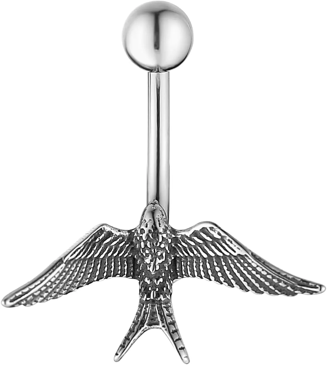 HZMAN Belly Button Rings for Women 14G Surgical Steel Belly Rings Swallow Belly Rings Navel Piercing Jewelry