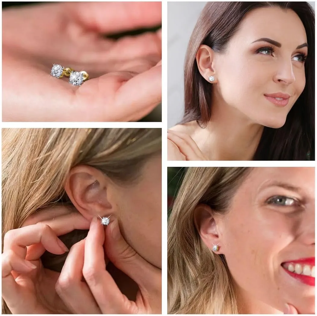 IGI Certified 0.5 to 1 Carat Lab Grown Diamond Stud Earrings for Women And Men In Platinum Or Gold G-H SI Jewelry Gifts Anniversary Birthday Gifts for Her