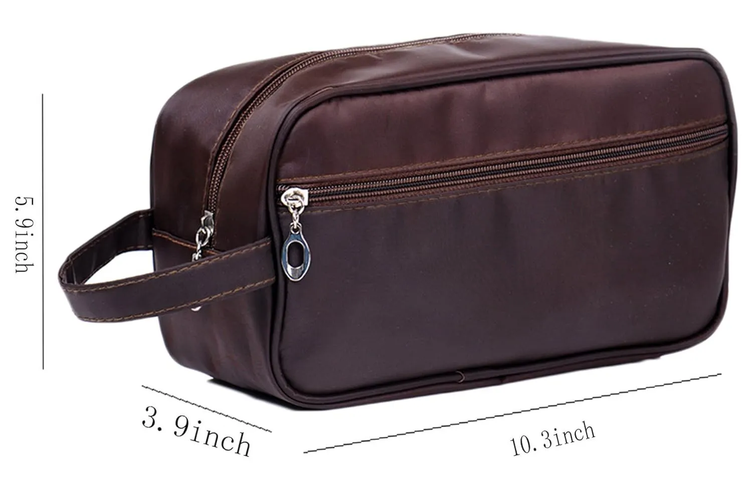 iSuperb Toiletry Bag Travel Organizer Classy Waterproof Portable Wash Gym Shaving Bag for Men 10x6x4inch(Coffee)