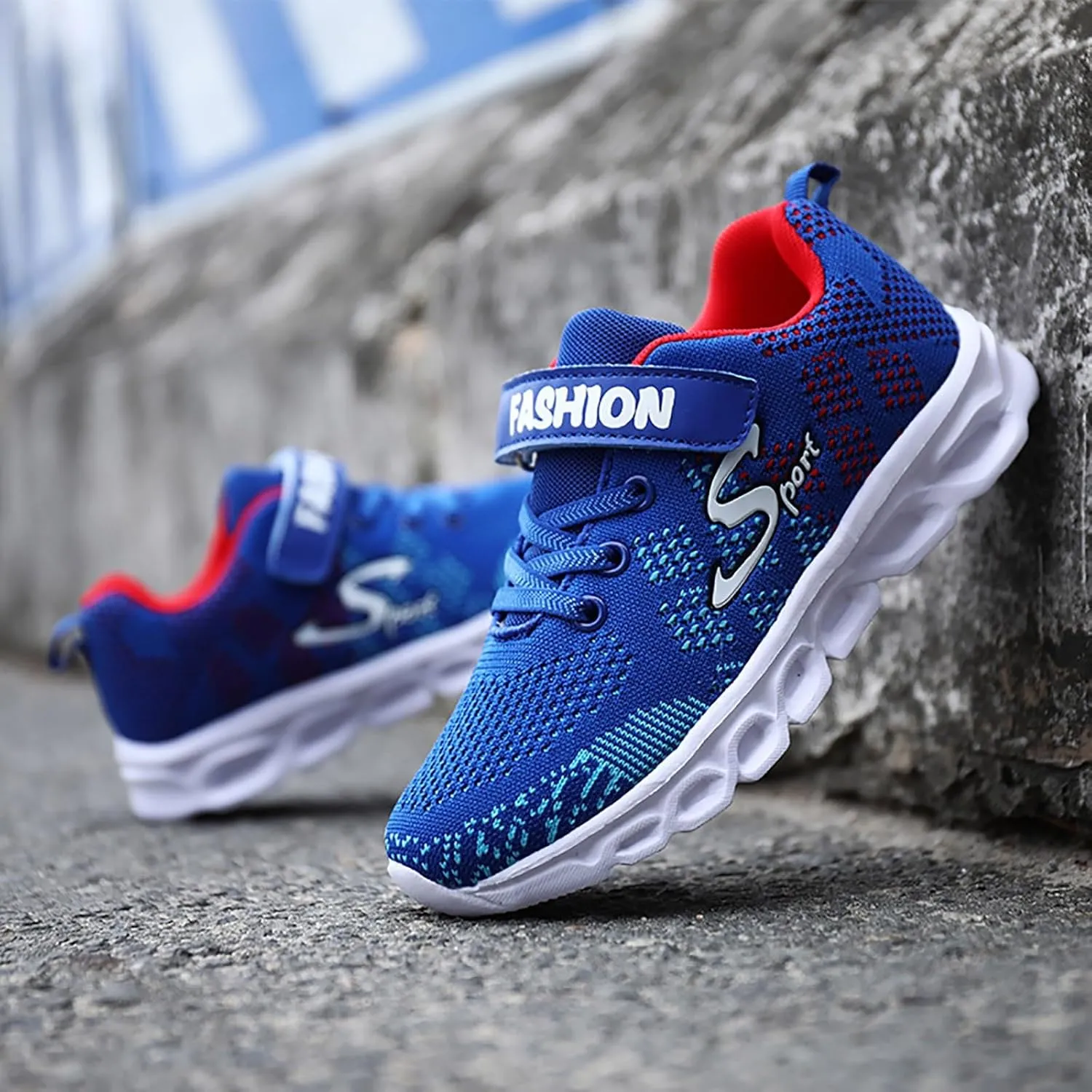 IWIHMIV Kids Tennis Shoes Toddler Slip On Shoes Toddler Boys Breathable Non Slip Sneakers Running Walking Sports Shoes