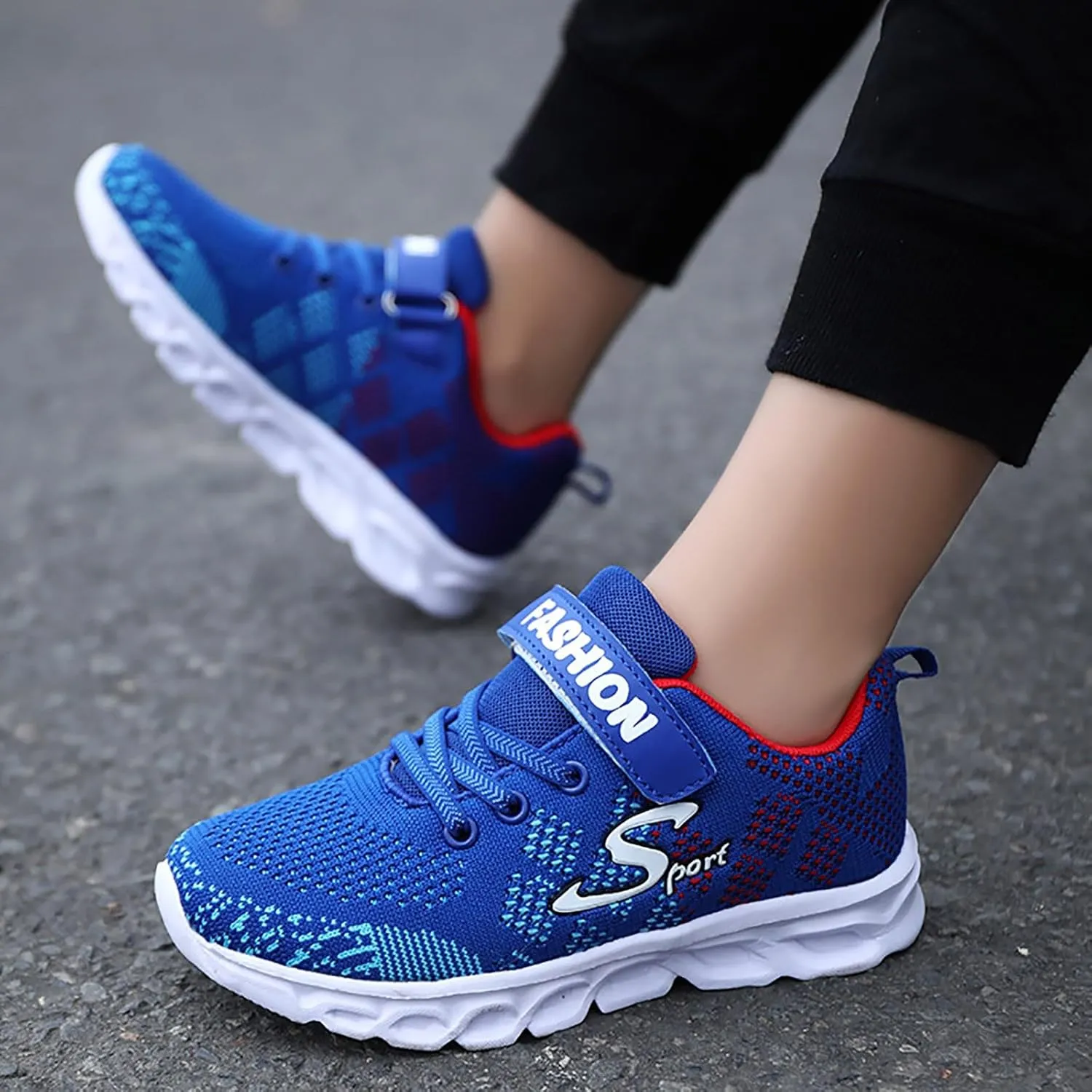 IWIHMIV Kids Tennis Shoes Toddler Slip On Shoes Toddler Boys Breathable Non Slip Sneakers Running Walking Sports Shoes