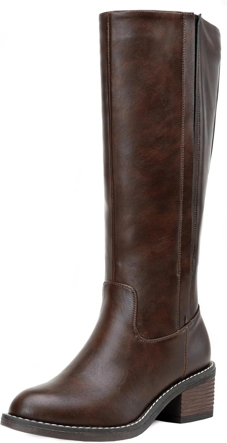 Jeossy Women's 9661 Knee High Boots, Fashion Riding Boots with Inside Zipper and Side Hidden Elastic Band