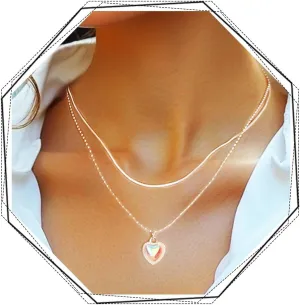 JONKY Rhinestone Choker Necklace Silver Layered Diamond Jewelry for Women