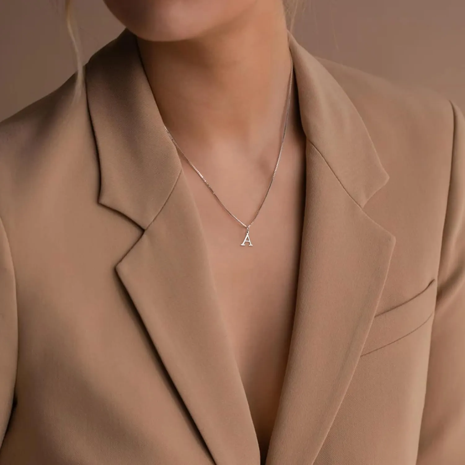 JSJOY 925 Sterling Silver Initial Necklace Gold Necklace for Women Dainty Letter Necklace Silver Choker Necklaces Gifts for Teen Girls Birthday Gifts