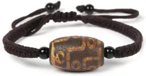 Justinstones Tibetan Eye Dzi Beads Fengshui Bracelet Amulets Jewelry Adjustable Bracelet (Adjustable size:5.5 to 8 inch)