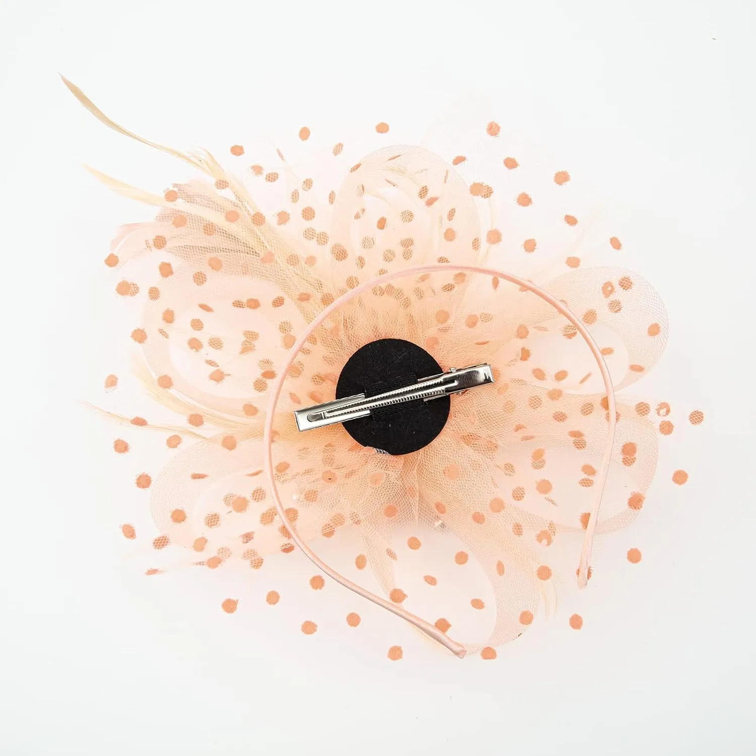 Kentucky Fascinator Hat for Women Flower Pearls Mesh Feathers Hair Clip Tea Party Wedding Hat Headpiece