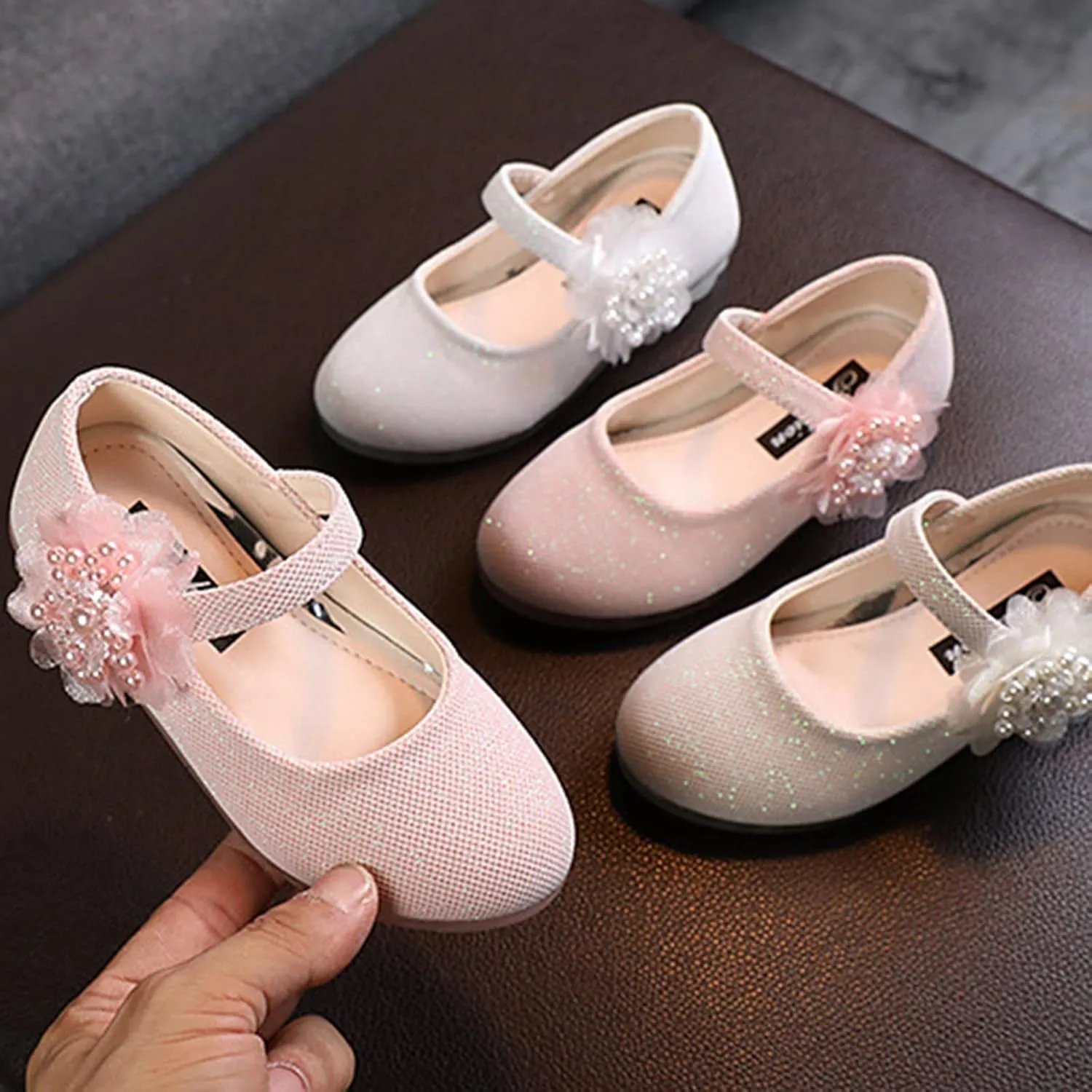 Kids Dress Shoes Girls Mary Jane Shoes Cute Flower Girls Casual Dress Shoes Kids Slip On Slip Shoe Girl Size