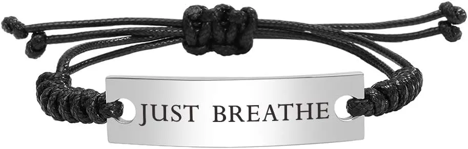 Kisseason Inspirational Mantra Bracelet Jewelry Adjustable Friendship Bangle Bracelet