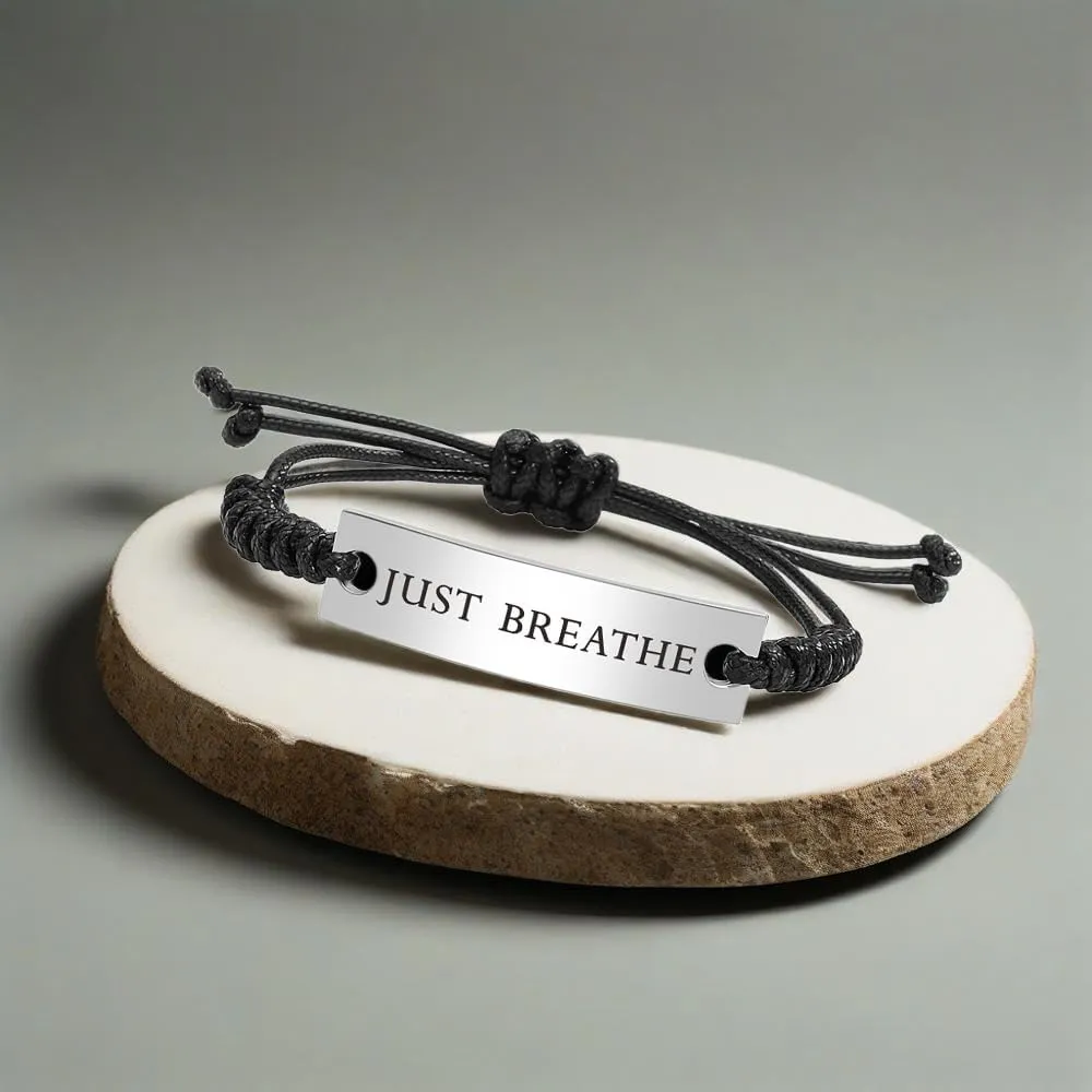 Kisseason Inspirational Mantra Bracelet Jewelry Adjustable Friendship Bangle Bracelet