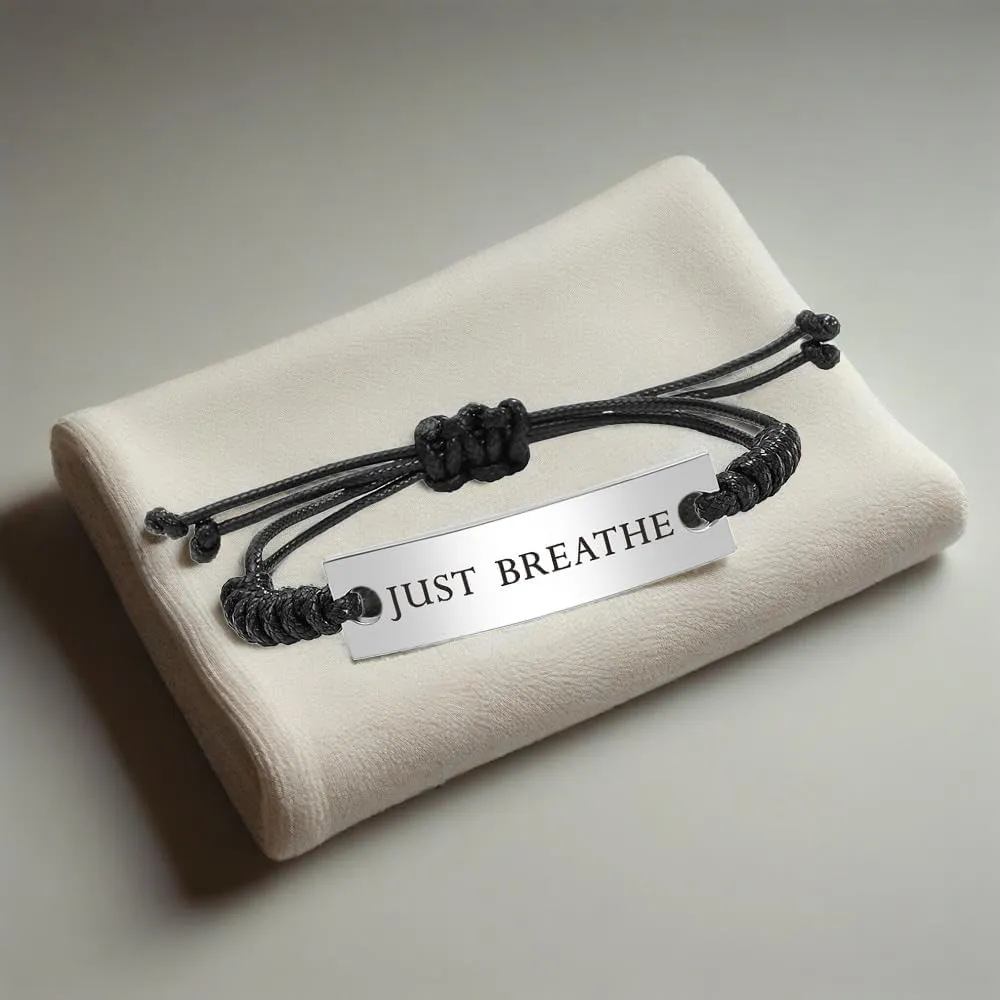 Kisseason Inspirational Mantra Bracelet Jewelry Adjustable Friendship Bangle Bracelet