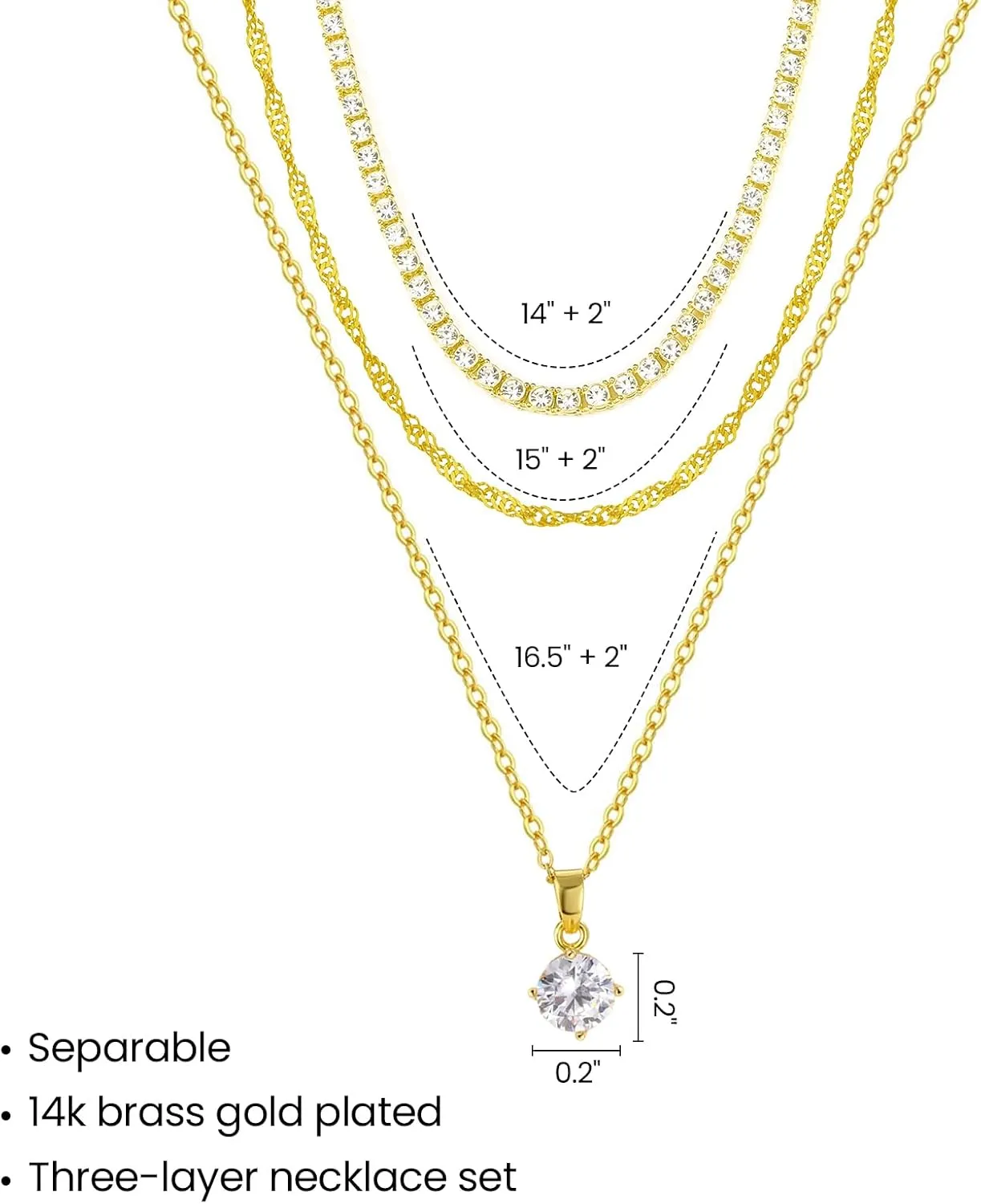 Lariat Gold Necklace for Women, Dainty 14k Long Gold Necklace Set Simple Layered Gold Plated Pendant Beaded Drop Chain Jewelry Y Stacked Necklaces for Women