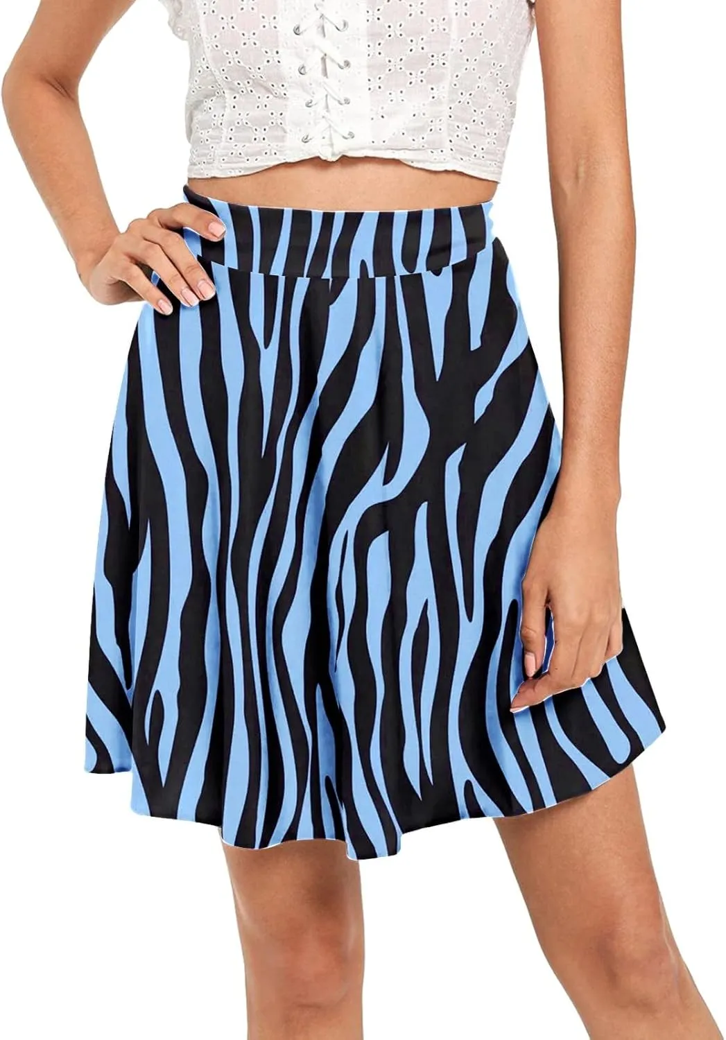 Leopard Print Elastic Waist Skirts for Women Classic Skorts Skirts for Women Daily Summer Elegant Casual Short Mini Skirt