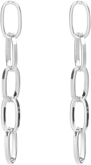 Link Chain Drop Earrings Minimalist paperclip Chain Dangle Earrings for Women Girls Gold Silver