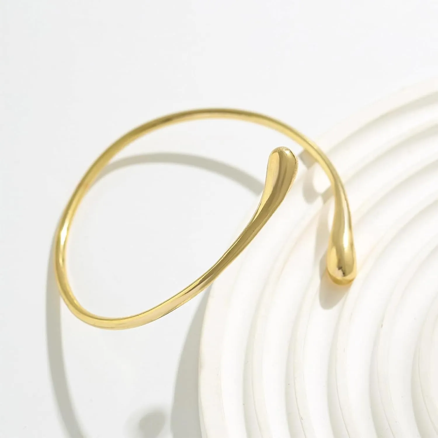 Long tiantian Arm Cuff Gold Bangles Bracelet Upper Arm Cuff jewelry for Women Trendy 2025