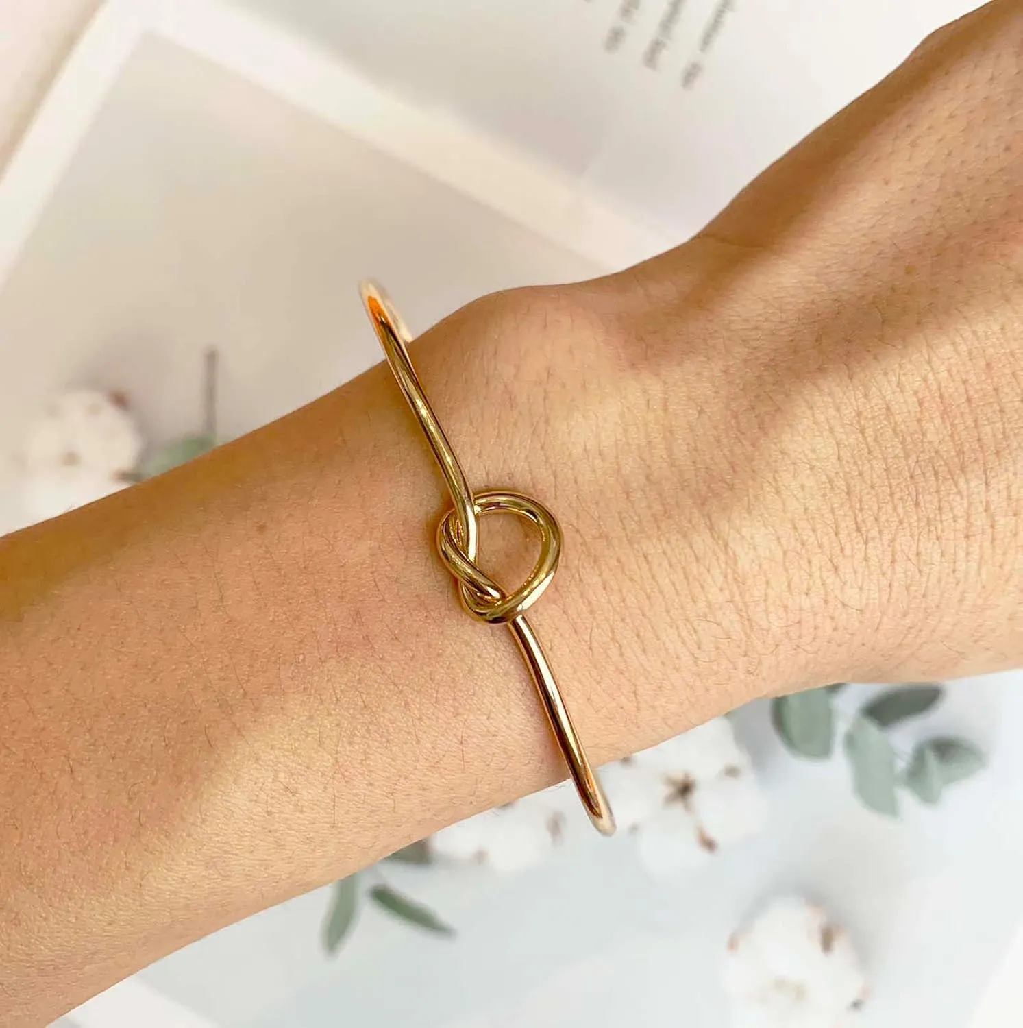 Love Knot Bangle Bracelets Love Tied Knotted Cuff Bracelets Friendship Bridesmaid Jewelry for Women