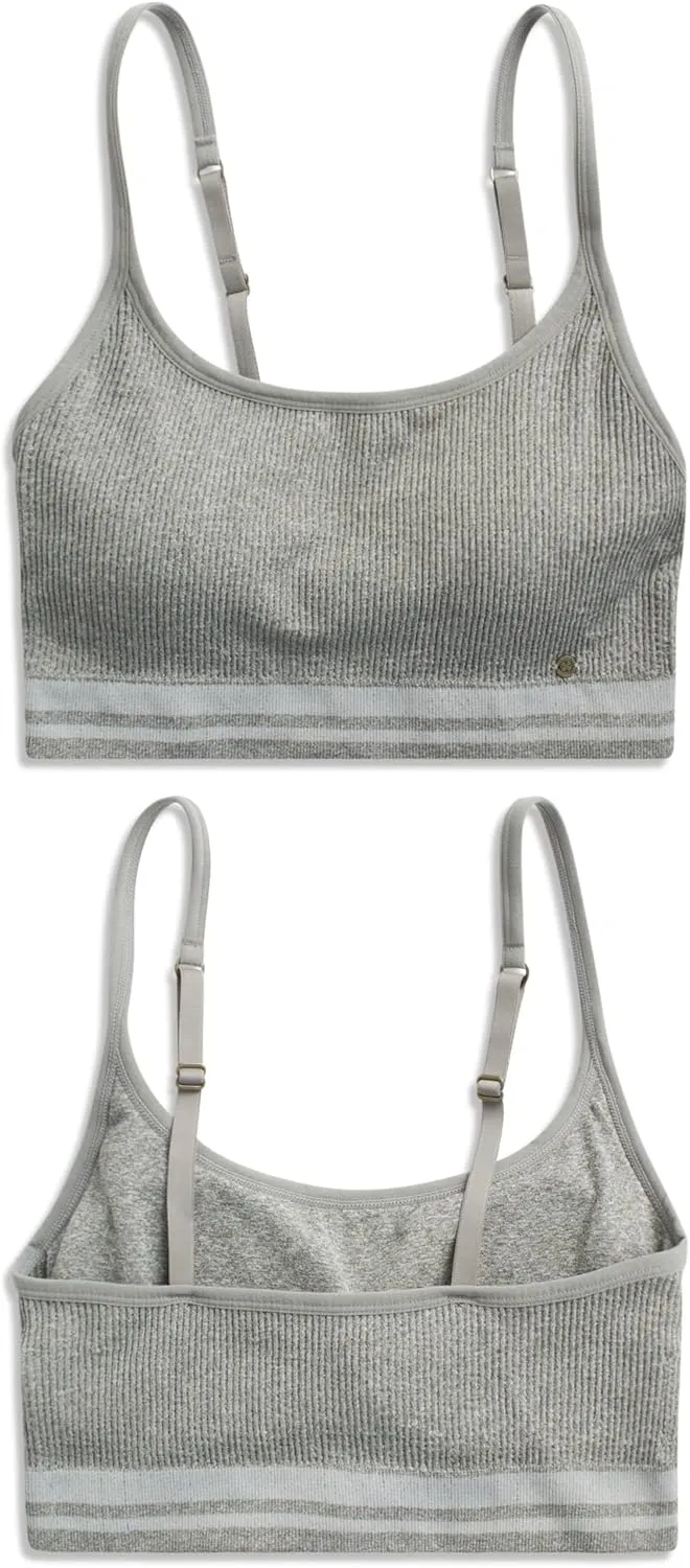 Lucky Brand Women's Seamless Comfort Crop Cami Lounge Bralette 2Pack