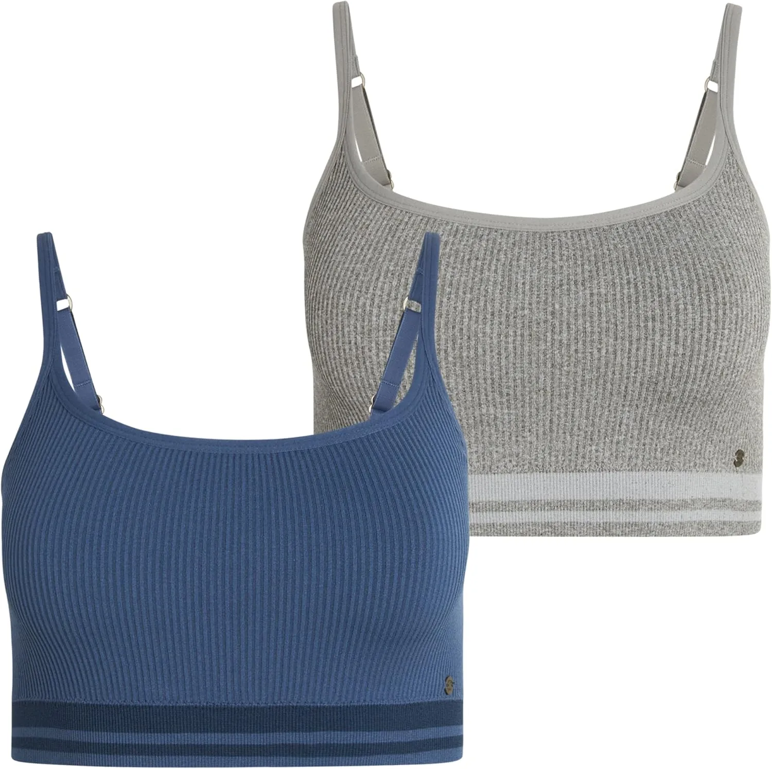 Lucky Brand Women's Seamless Comfort Crop Cami Lounge Bralette 2Pack