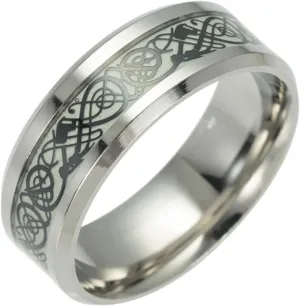 Luminous Ring Man Minimalist Stainless Steel Ring Glowing Ring couple in the Dark Jewelry