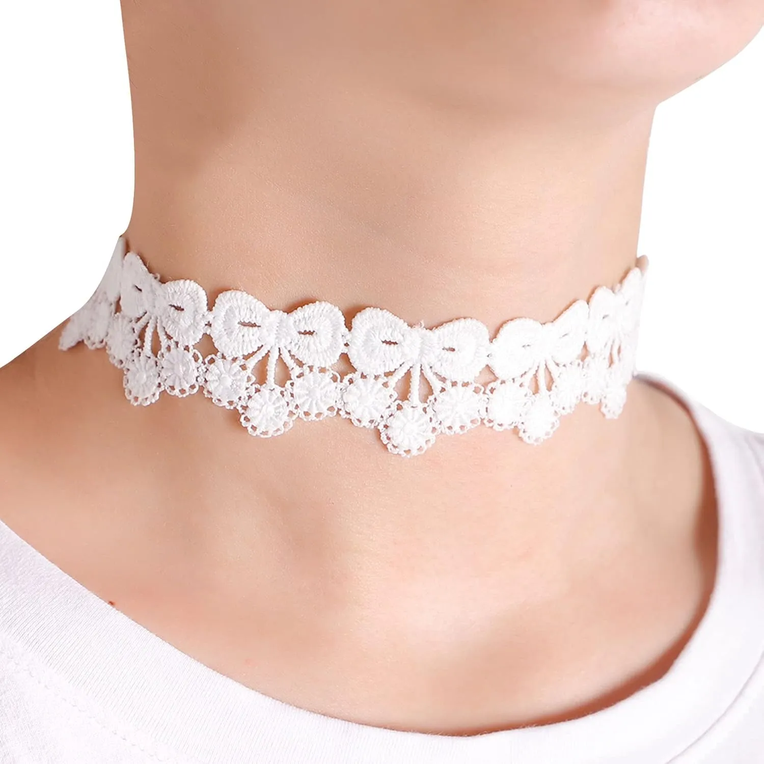 Manfnee Choker Necklace Black Lace Choker Gothic Tattoo Halloween Party Custum Accessory for Women