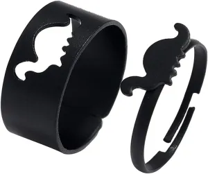 Matching Best Friends BFF Rings for Couple Tiktok Y2k Couple Rings Love Heart Moon Star Planet Rings for Women Men Love Promise Rings Jewelry