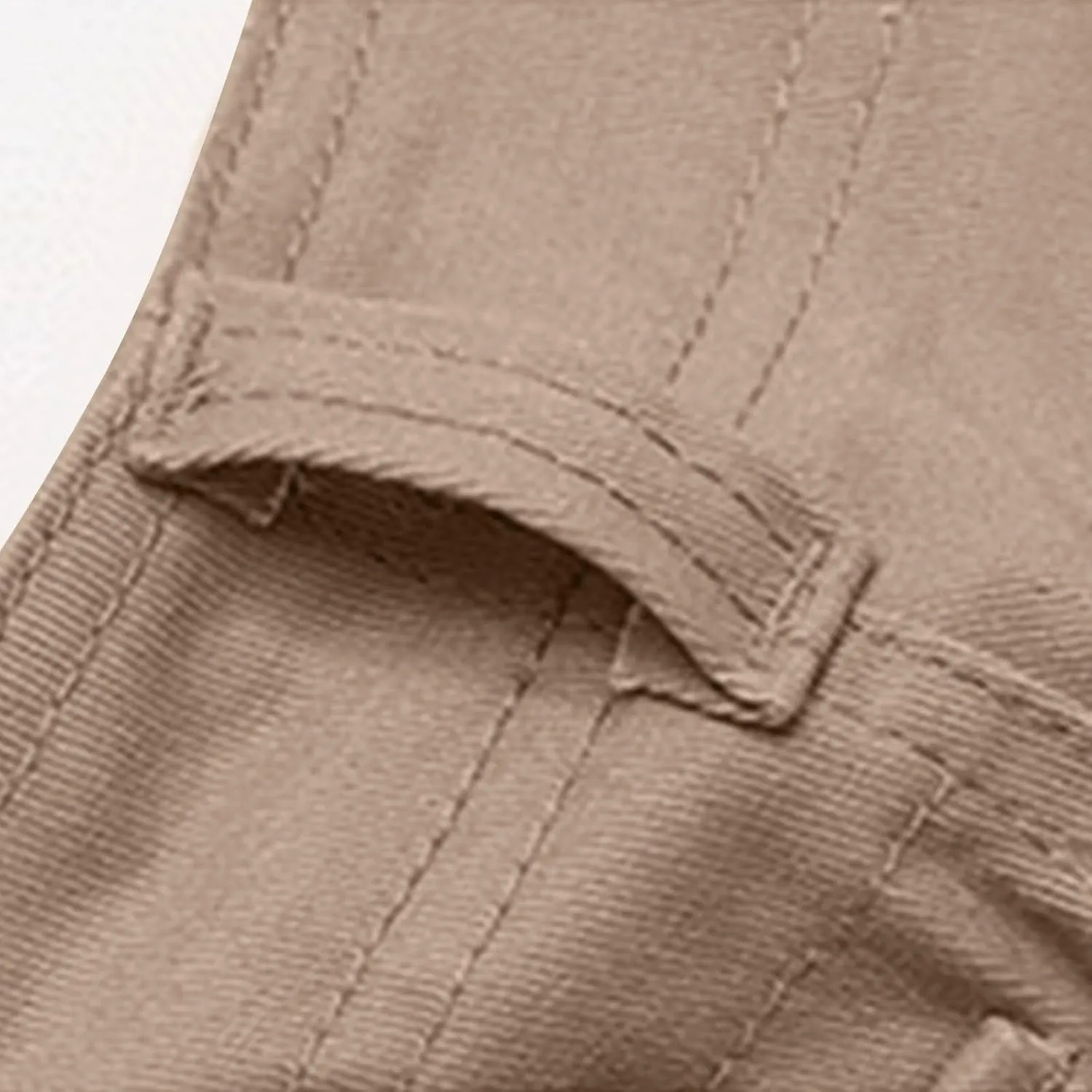 Men Outdoor Capris Pants Trendy Multiple Pockets Button Zipper up Cargo Pant Casual Fit Solid Baggy Vacation Trouser