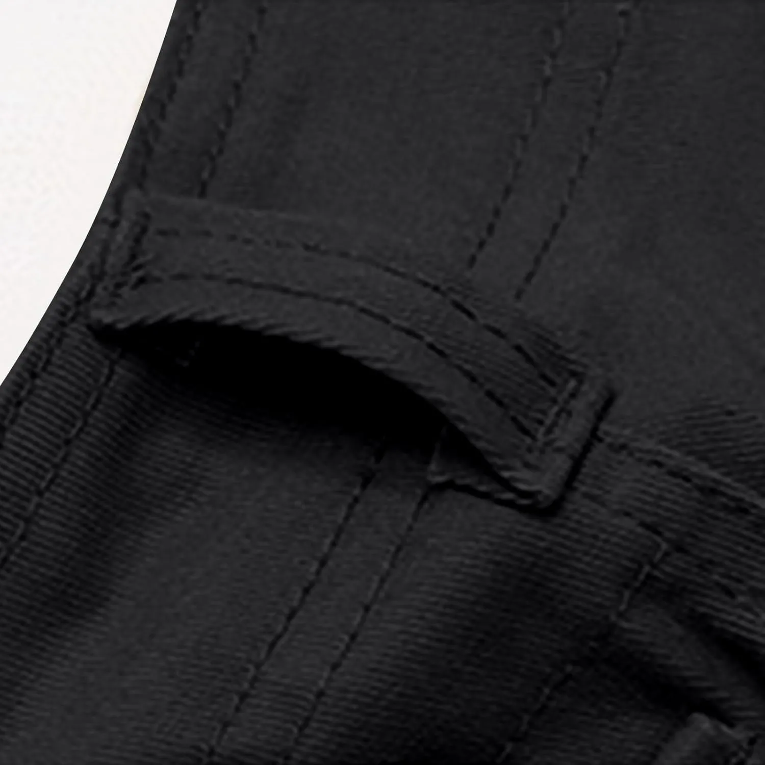 Men Outdoor Capris Pants Trendy Multiple Pockets Button Zipper up Cargo Pant Casual Fit Solid Baggy Vacation Trouser