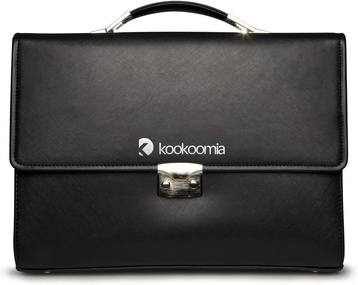 Men's New PU Leather Attache Briefcase Traditional Messenger Lawyer Bag