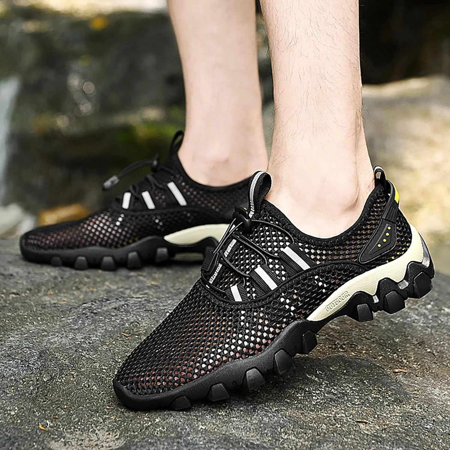Men's Summer Breathable Mesh Shoes Sports Casual Shoes Men's Hiking Tourism Hiking Soccer Slide Sandals