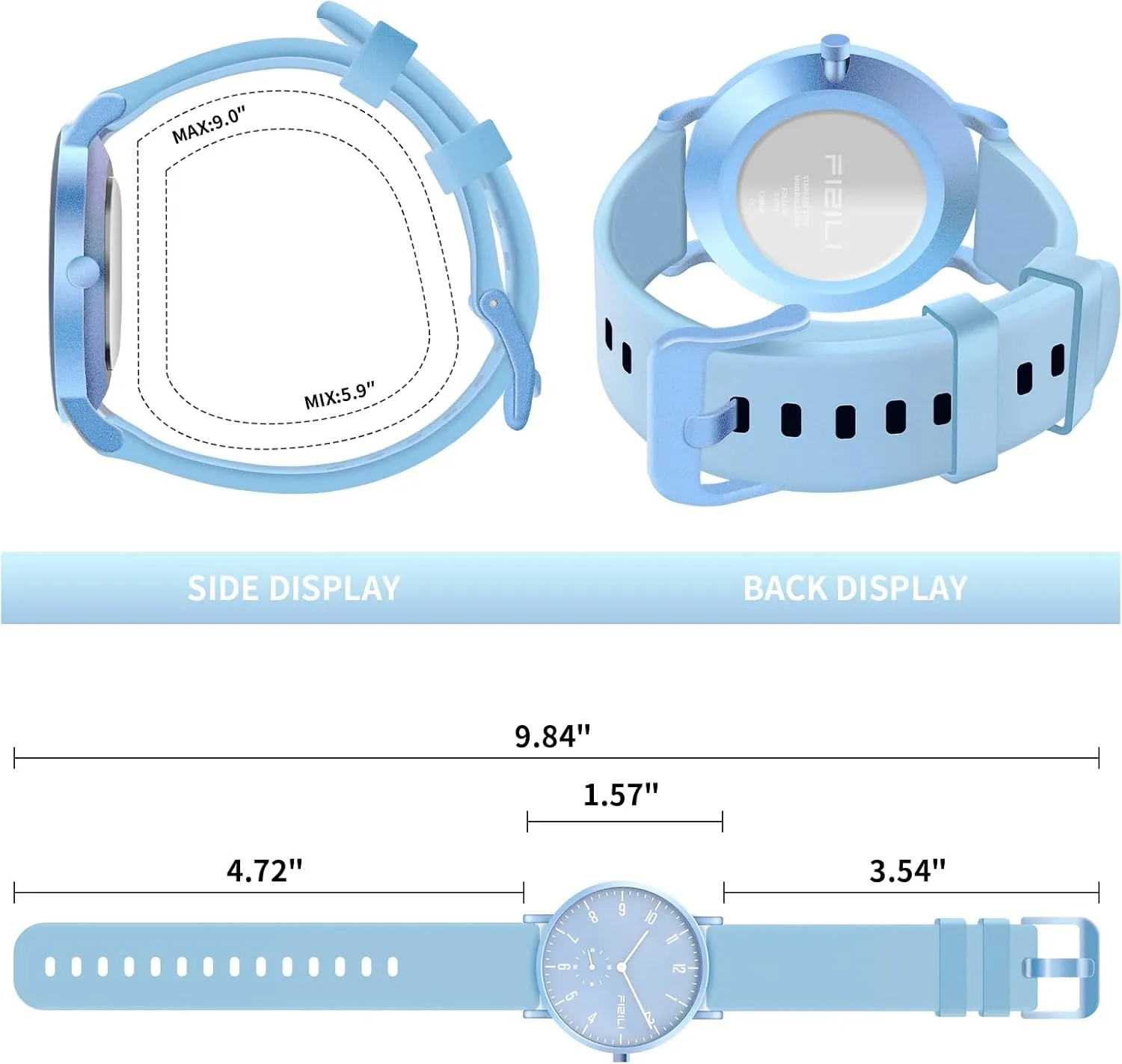 Men's Watch Ultra-Thin Minimalist Waterproof-Fashion Watch for Men or Women with Silicone Band Wrist Watches
