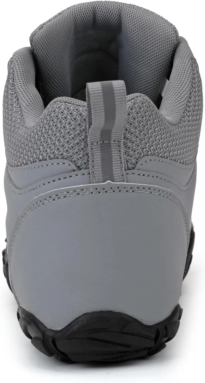 Men's Waterproof Hiking Shoes Lightweight Breathable Mid Top Walking Sneakers Comfortable Non-Slip Outdoor Casual Trekking Trail Shoes