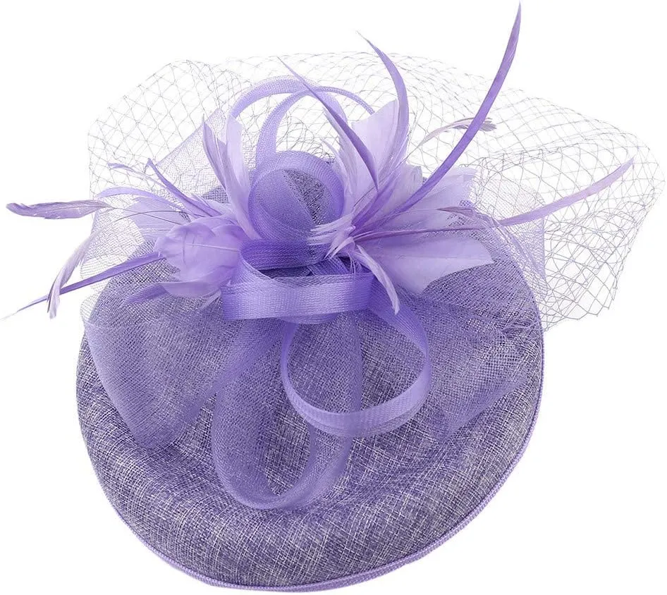 Mesh Headband Flower Hairband 1920s Bridal Headpiece Fascinators for Women Carnival Hair Clip